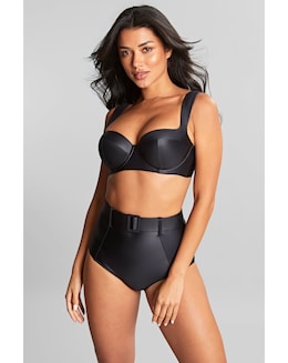 Panache Obsidian High Waist Belted Bikini Bottom