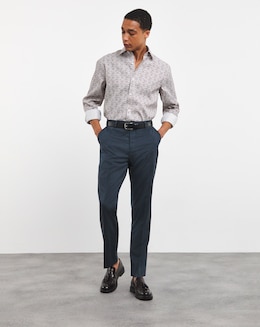 William Hunt Small Floral Print Jacquard Shirt