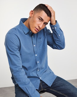 Long Sleeve Textured Shirt
