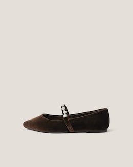 Monsoon Elia Embellished Velvet Pumps