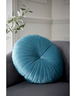 Catherine Lansfield Round Velvet Cushion