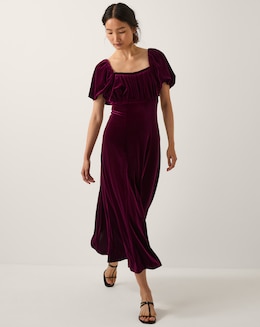 Monsoon Cynthia Velvet Midi Dress