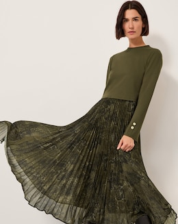 Monsoon Synthia Snakeskin Midi Dress