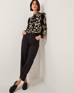 Monsoon Farah Embroidered Velvet Jacket