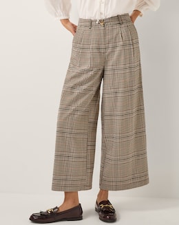 Monsoon Carmen Check Wide Leg Trousers