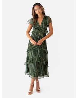 Anaya Metallic thread Dress