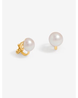 Jon Richard Gold Plated Pearl Clip Earrings