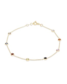 9ct Yellow Gold Multi Round CZ Bracelet