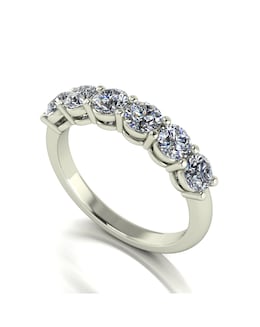 9ct White Gold 1.35ct eq total Moissanite Solitaire Ring