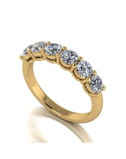 9ct Yellow Gold 1.35ct eq total Moissanite Solitaire Ring