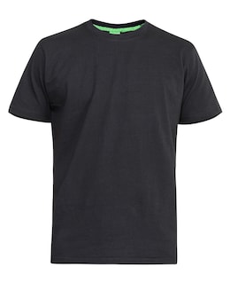 D555 Big &amp; Tall Flyers Premium Weight Combed Cotton Crew Neck T-Shirt - Black