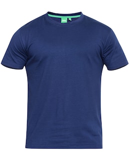 D555 Big &amp; Tall Flyers Premium Weight Combed Cotton Crew Neck T-Shirt - Navy