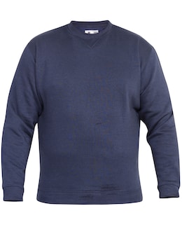 D555 Big &amp; Tall Sweat Heavy Weight Classic Crew Neck Sweatshirt - Navy
