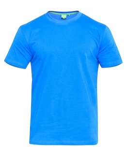 D555 Big &amp; Tall Flyers Premium Weight Combed Cotton Crew Neck T-Shirt - Blue