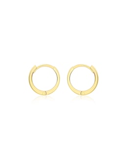 9ct Gold Tube Huggy Hoop Creole Earrings
