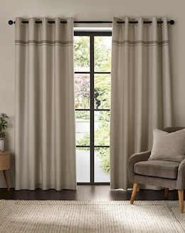 Catherine Lansfield Melville Eyelet Lined Curtains
