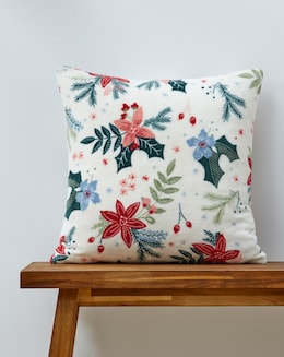 Christmas Floral Cushion