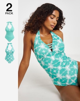 Value 2 Pack Halterneck Swimsuits