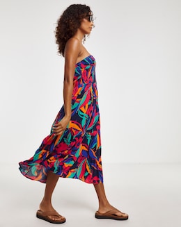 Crinkle Bandeau Beach Dress