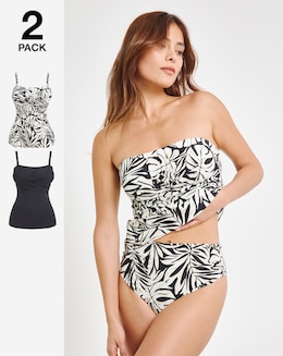 MAGISCULPT Firm Control 2 Pack Bandeau Tankini Tops
