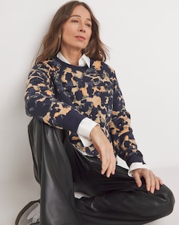 Print Classic Longline Sweatshirt