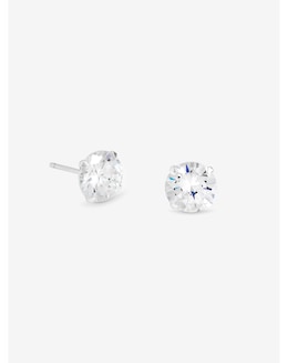 Simply Silver Sterling Silver 925 with Cubic Zirconia Solitaire Stud Earrings