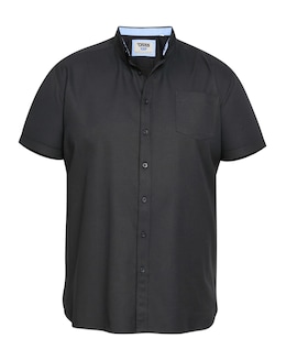 D555 Big &amp; Tall James S/S Button Down Oxford Shirt with Chest Pocket - Black