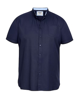 D555 Big &amp; Tall James S/S Button Down Oxford Shirt with Chest Pocket - Navy