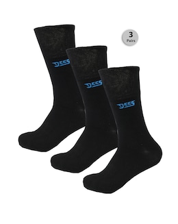 D555 Big &amp; Tall Harold-1 Pack of 3 Extra Wide Comfort Fit Socks - Black