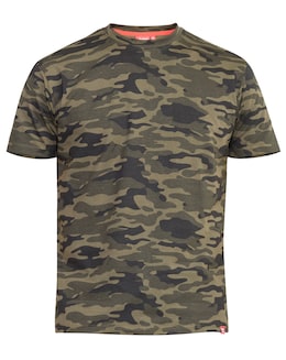 D555 Big &amp; Tall Gaston Camouflage Print Crew Neck T-Shirt - Jungle