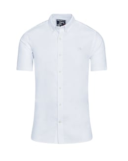 Raging Bull Short Sleeve Lightweight Oxford Shirt White