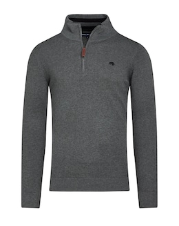 Raging Bull Classic Quarter Zip Knit Charcoal