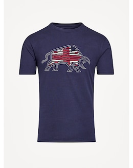 Raging Bull Slash Bull T-Shirt Navy
