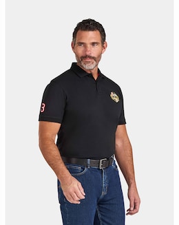 Raging Bull Classic Crest Polo Black
