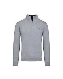 Raging Bull Classic Jersey Quarter Zip Sweat Grey Marl