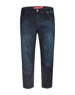 D555 Big &amp; Tall Daniel Tapered Fit Stretch Jeans - Blue Black