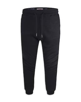 D555 Big &amp; Tall Brandon Cuffed Jogger with Side Pockets and Drawcord - Black