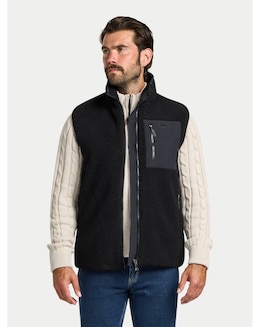 Raging Bull Heavy Borg Fleece Gilet Black