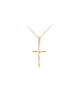 9 Carat Gold Cross Pendant On Chain