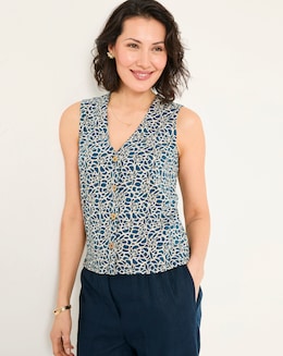 Fatface Joni Shibori Waistcoat