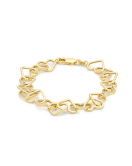 9ct Gold Heart-Link Belcher Bracelet