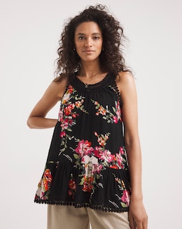 Joe Browns Contrast Crochet Floral Top