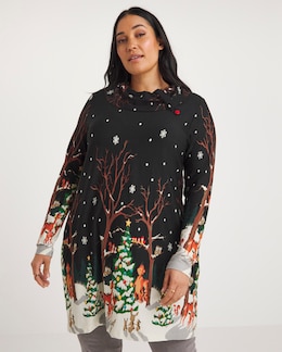 Joe Browns Black Winter Wonderland Christmas Tunic