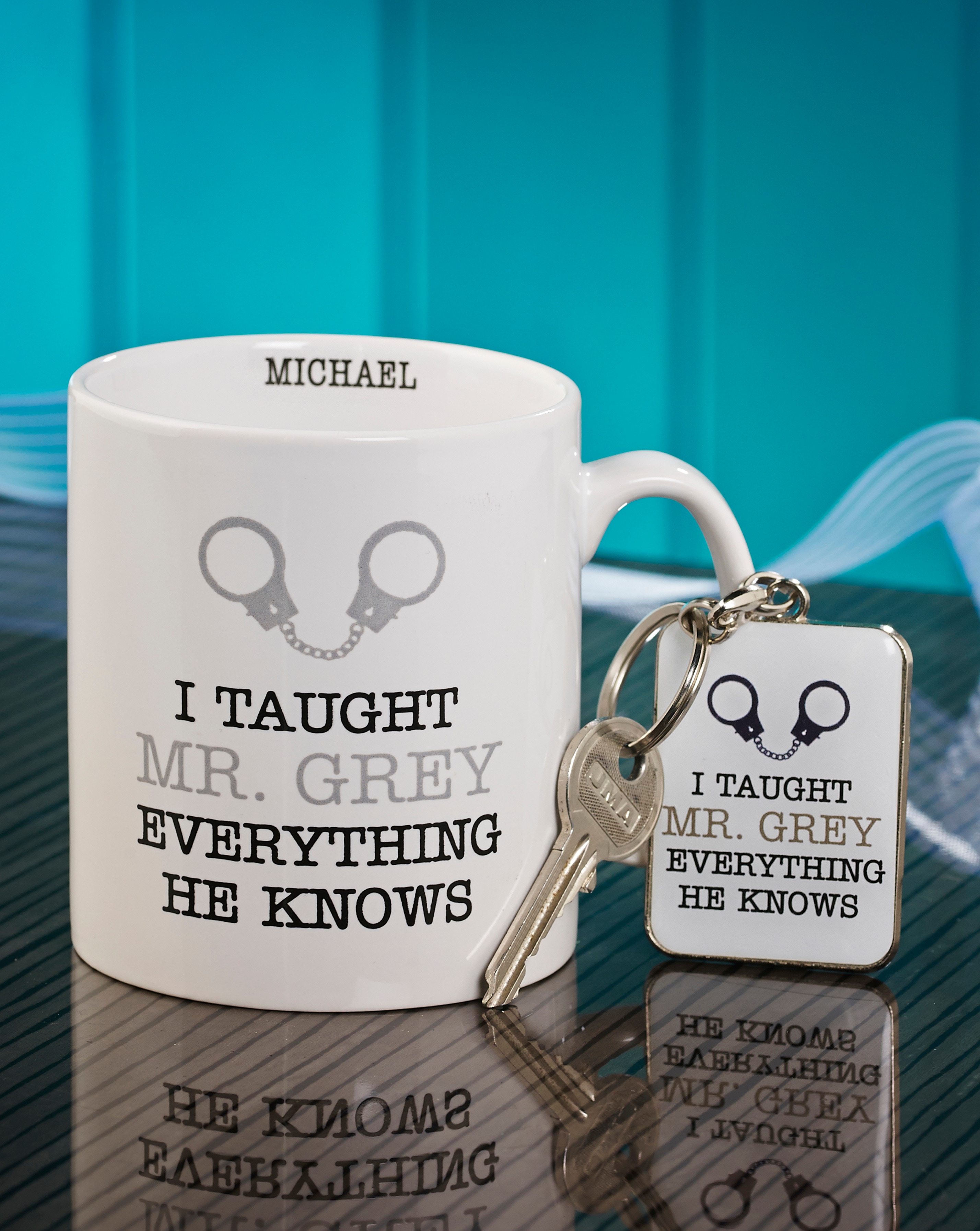 Personalised i Taught Mr Grey Mug