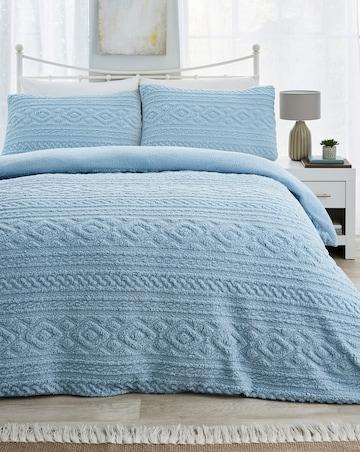 Pipin Cuddle Fleece Duvet Cover Set - Ice Blue
