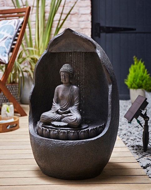 Hybrid Solar and Mains Fountain