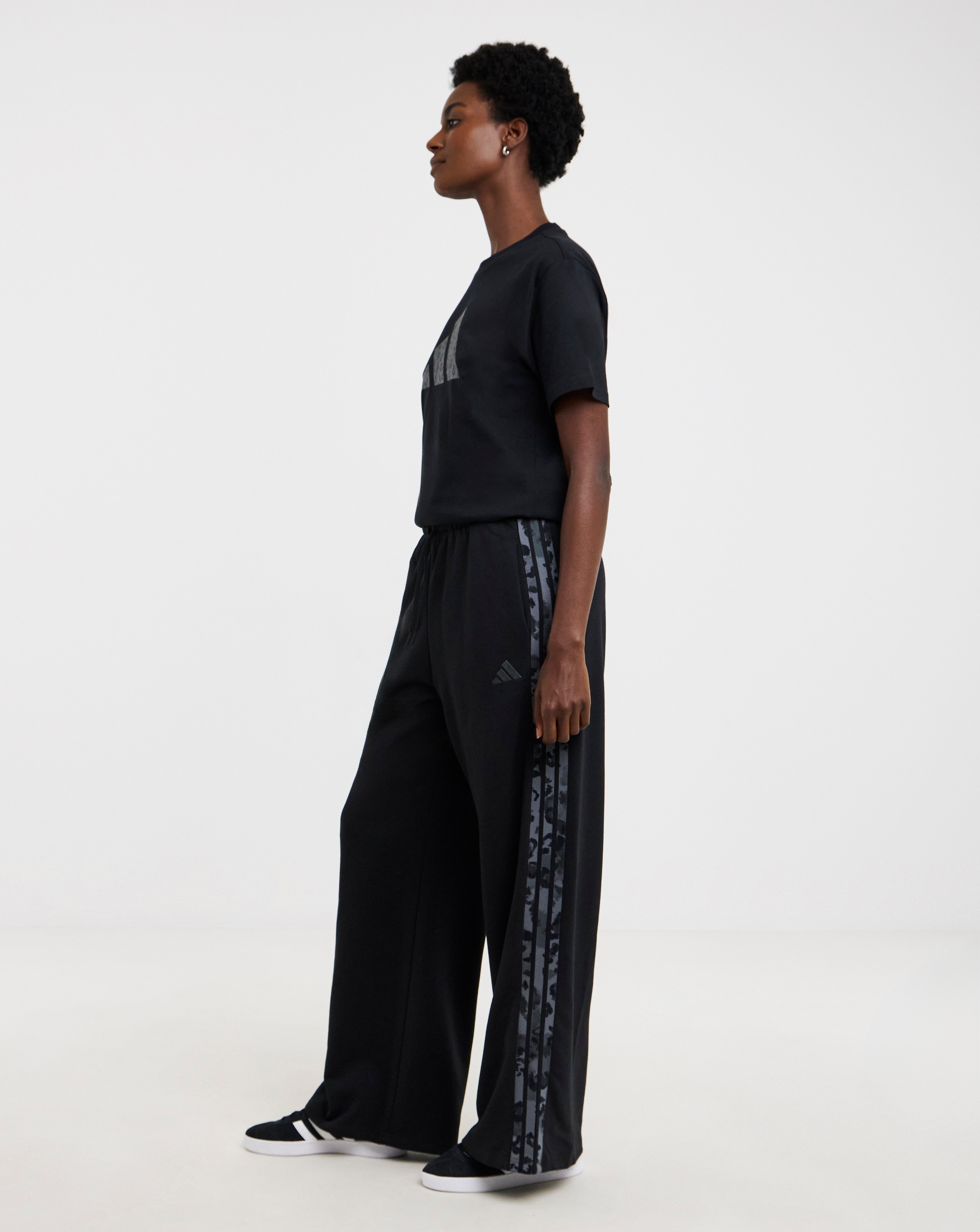 adidas Wide Leg Leopard Print Jogger