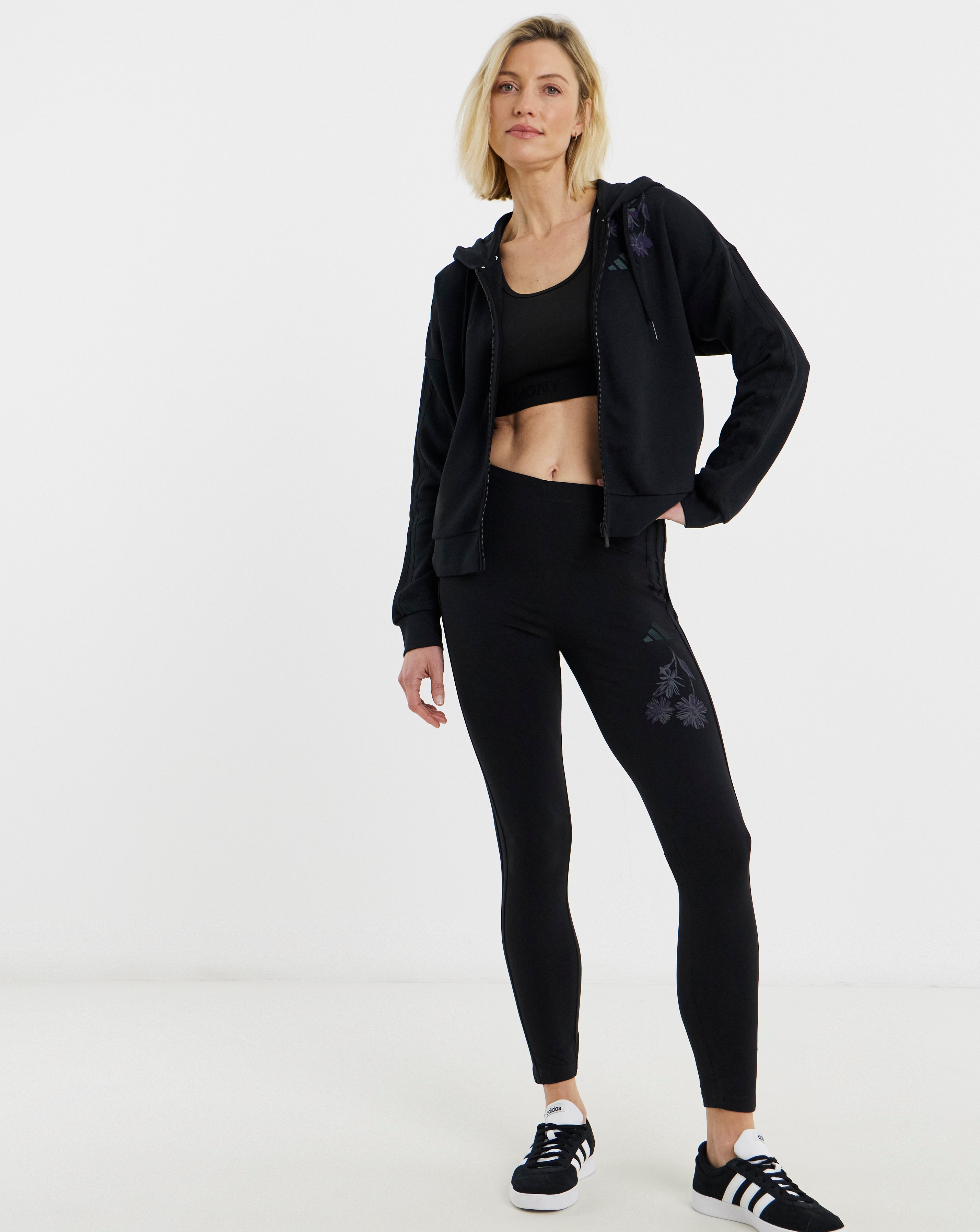 New In - adidas 3 Stripes Floral Leggings