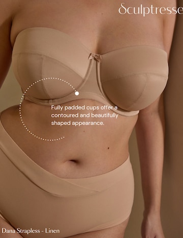 Sculptresse by Panache Dana Strapless Wired Bra Linen