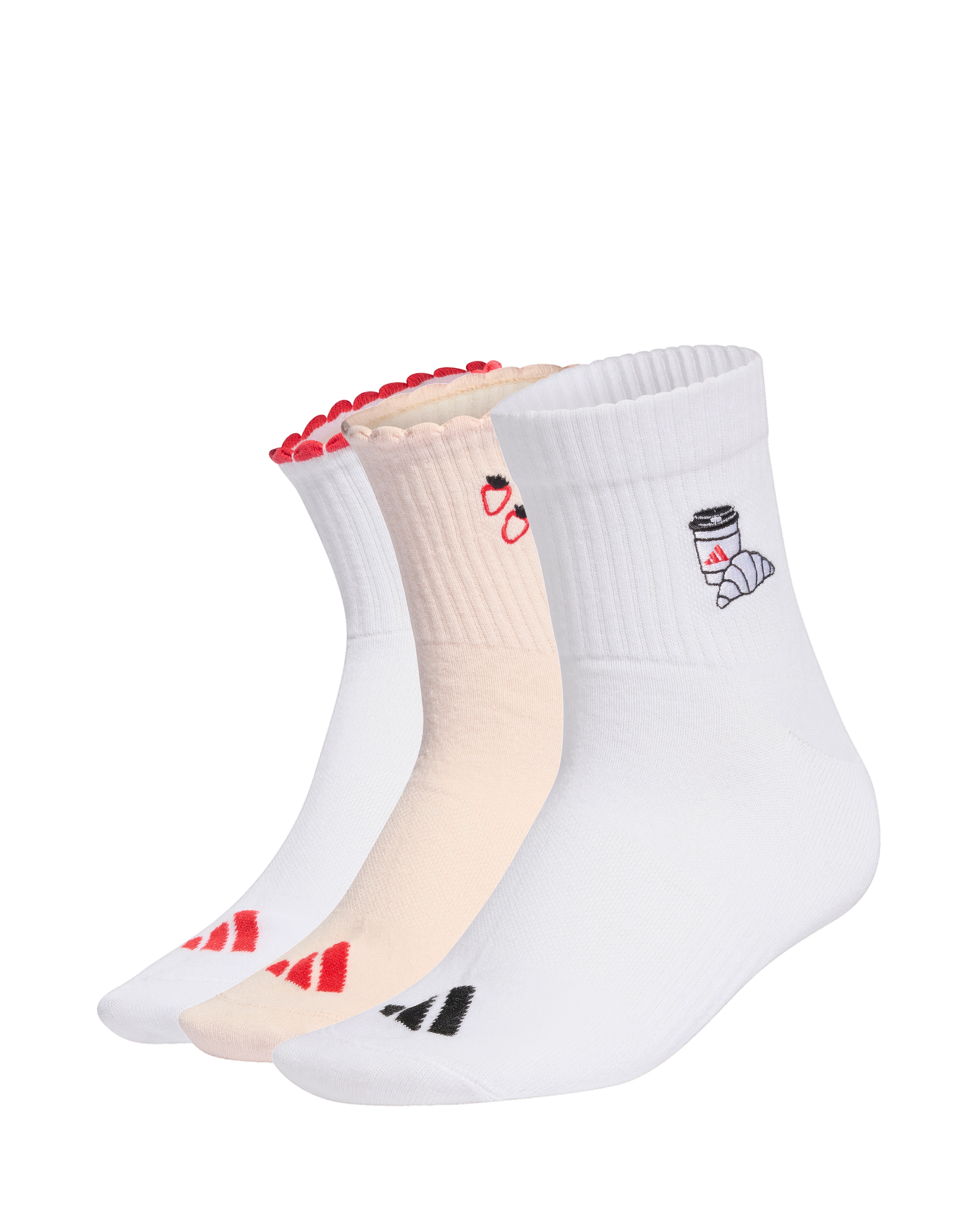 New In - adidas Strawberry 3 Pack Socks